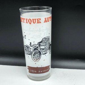 ANTIQUE AUTOS DRINKING GLASS cup mug autocar 1906